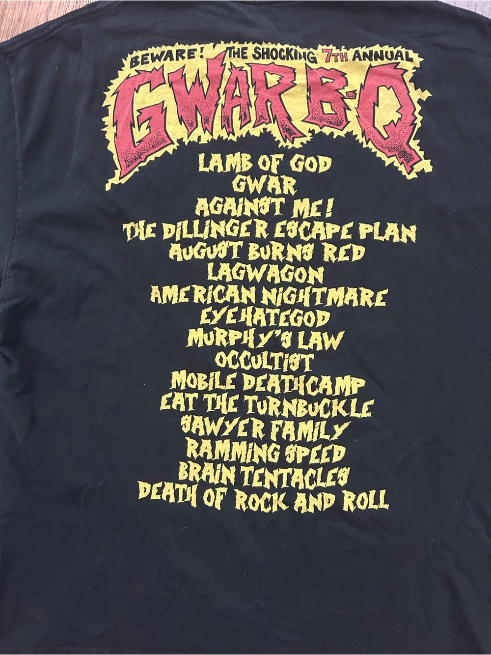 GWAR Band Tee Black Graphic Band T-Shirt - GWAR-BQ Enemy Ink Design XL - Picture 3 of 5